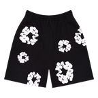 Denim Tears The Cotton Wreath Shorts Black | SneakerClassics