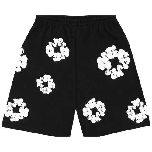Denim Tears The Cotton Wreath Shorts Black | SneakerClassics