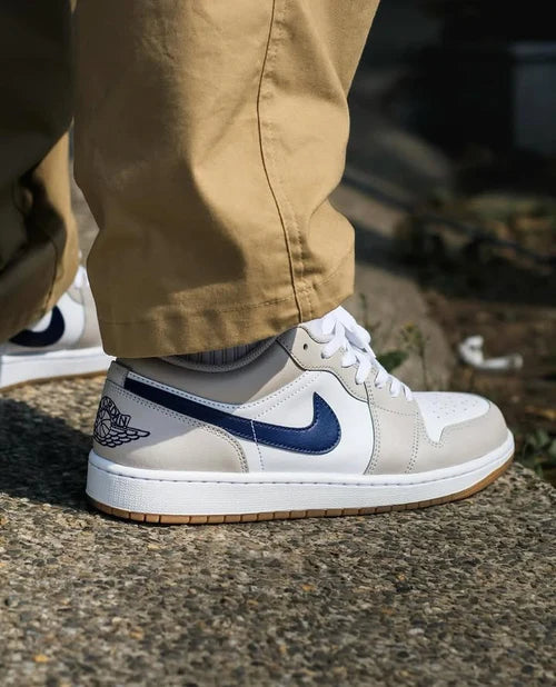 Jordan 1 Low Midnight Navy Neutral Grey (553558-146) | SneakerClassics