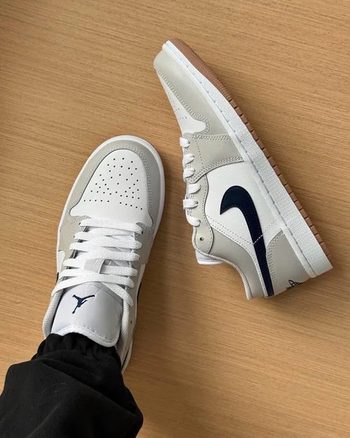 Jordan 1 Low Midnight Navy Neutral Grey (553558-146) | SneakerClassics