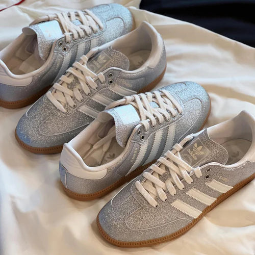 adidas Samba Shine Silver Metallic (Women's) (KI6264) | SneakerClassics