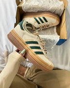 adidas Gazelle Bold Magic Beige Collegiate Green (Women's) (ID7056) | SneakerClassics