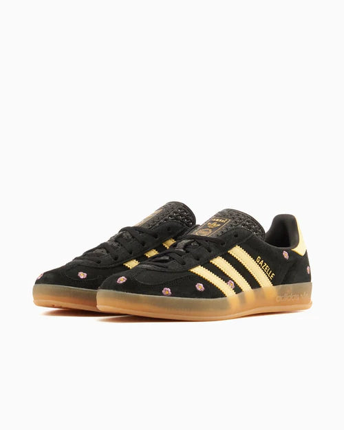 adidas Gazelle Indoor Core Black Almost Yellow Floral (Women's) (IF4490) | SneakerClassics
