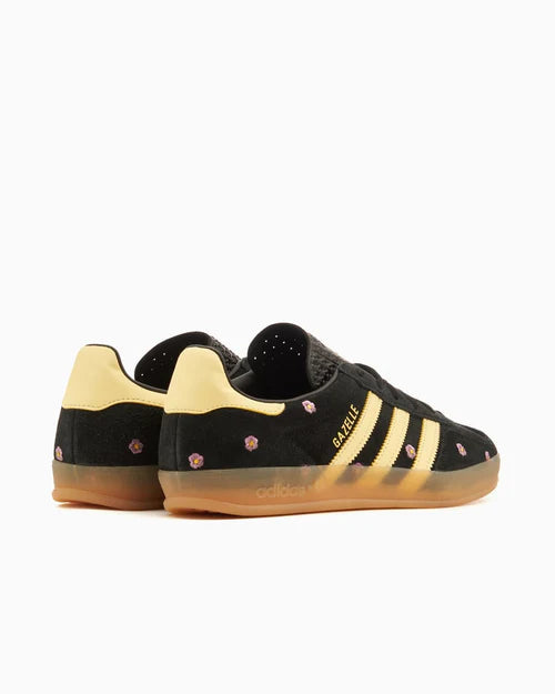 adidas Gazelle Indoor Core Black Almost Yellow Floral (Women's) (IF4490) | SneakerClassics