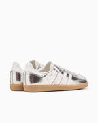 adidas Samba OG Silver Metallic Cracked Leather (Women's) (JR0035) | SneakerClassics