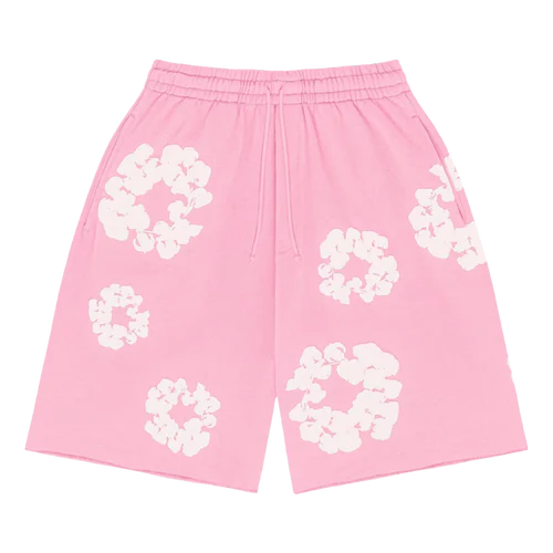 Denim Tears The Cotton Wreath Shorts Pink | SneakerClassics