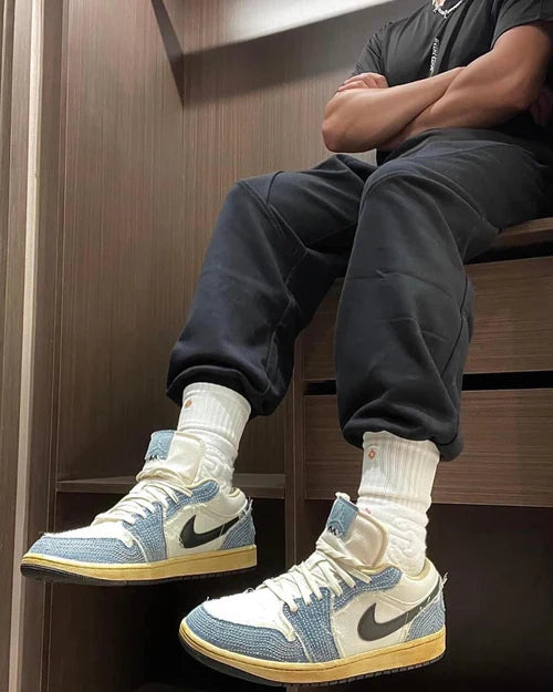 Jordan 1 Low SE WRMK Sashiko Denim (FN7670-493) | SneakerClassics