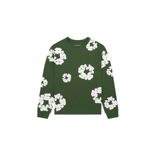 Denim Tears Long Sleeve Cotton Wreath T-shirt Green | SneakerClassics