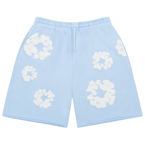 Denim Tears The Cotton Wreath Shorts Powder Blue | SneakerClassics