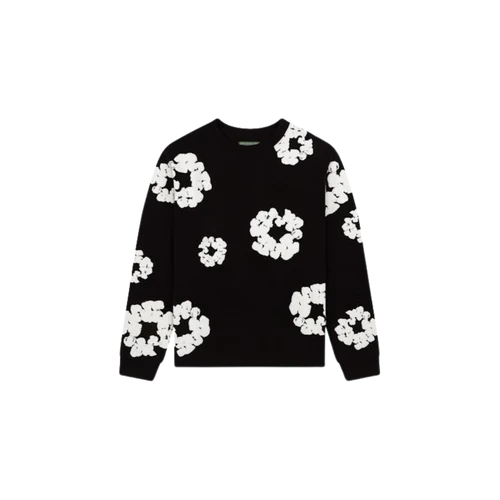 Denim Tears Long Sleeve Cotton Wreath T-shirt Black | SneakerClassics