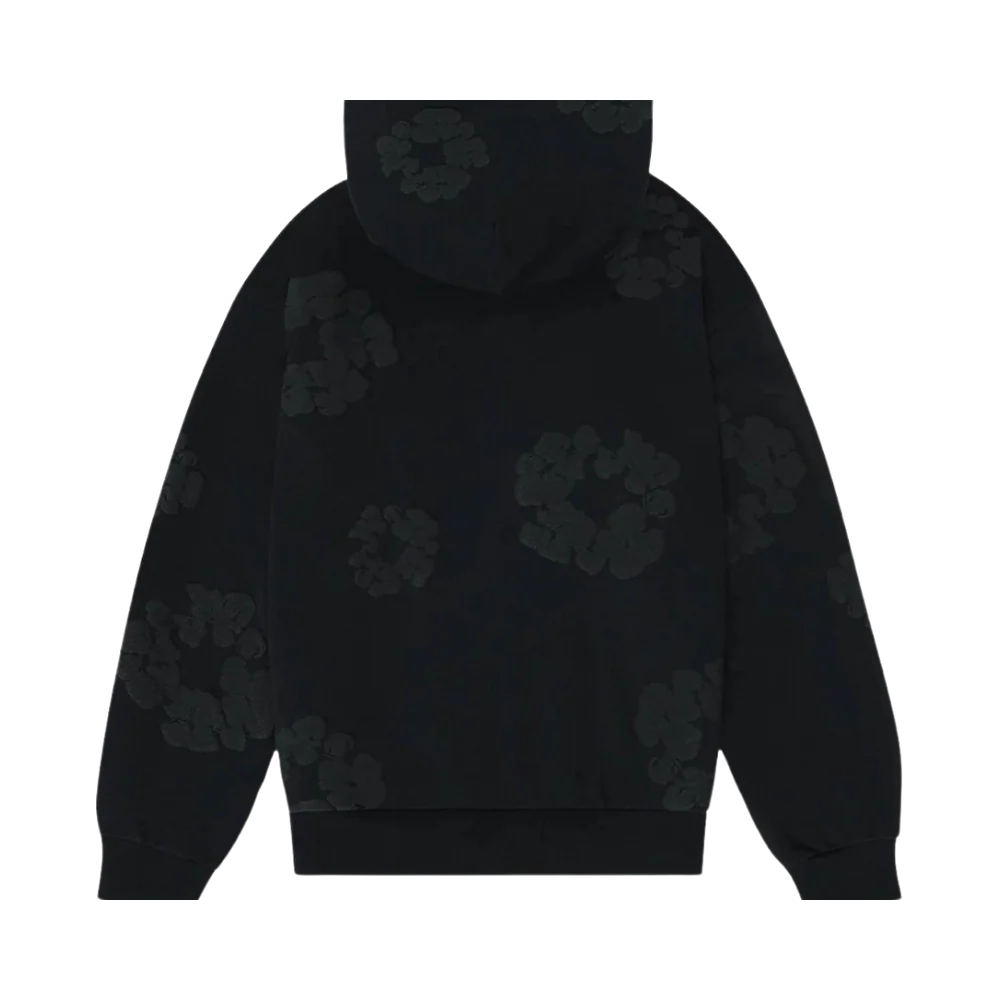 Denim Tears The Cotton Wreath Hoodie Black Monochrome | SneakerClassics