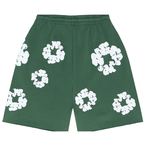 Denim Tears The Cotton Wreath Shorts Green | SneakerClassics