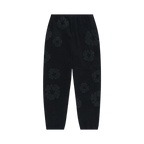 Denim Tears The Cotton Wreath Sweatpants Black Monochrome | SneakerClassics