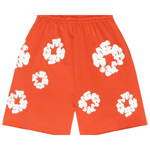 Denim Tears The Cotton Wreath Shorts Orange | SneakerClassics