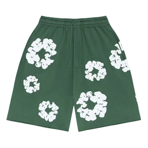 Denim Tears The Cotton Wreath Shorts Green | SneakerClassics