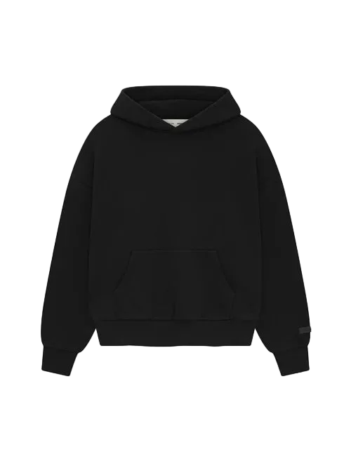 Fear of God Essentials SS25 Jet Black Hoodie