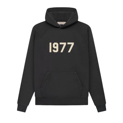 Fear of God Essentials 1977 Iron Black Hoodie | SneakerClassics