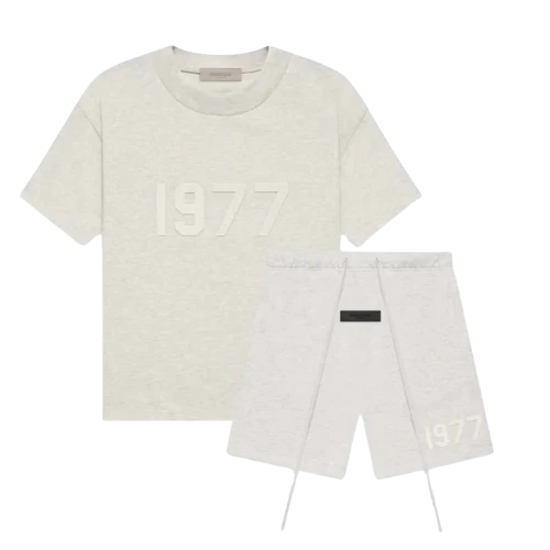 Fear of God Essentials 1977 Light Oatmeal Summer Set | SneakerClassics