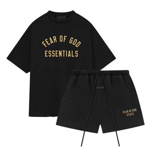 Fear of God Essentials FW24 Black Yellow Summer Set