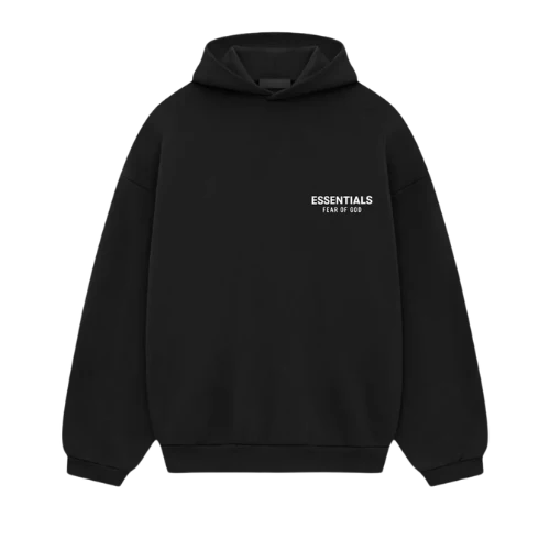 Fear of God Essentials FW24 Black White Hoodie | SneakerClassics