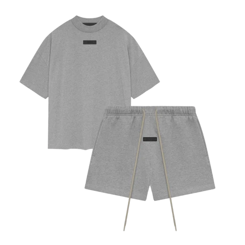 Fear of God Essentials Dark Heather Oatmeal Summer set | SneakerClassics
