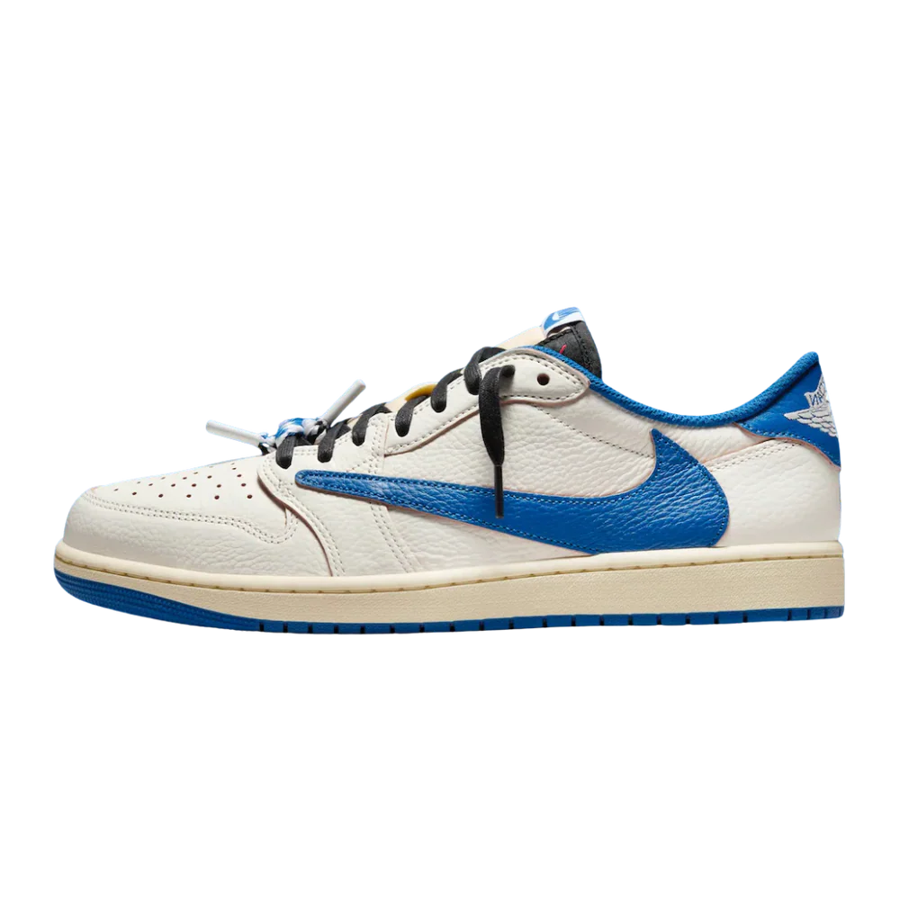 Jordan 1 Retro Low OG SP Fragment x Travis Scott Sail Military Blue (DM7866-104) | SneakerClassics