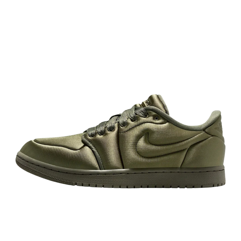 Jordan 1 Low Method of Make Satin Medium Olive (Women's)