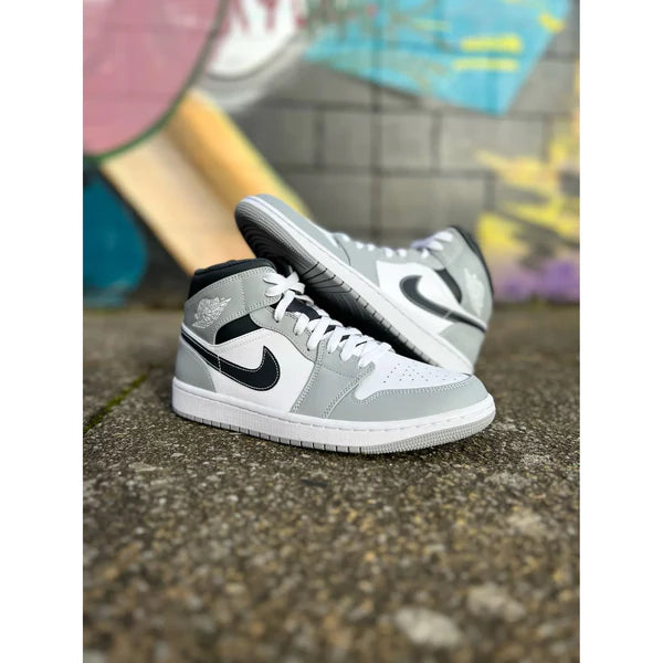Jordan 1 Mid Light Smoke Grey (GS) (554725-092) | SneakerClassics