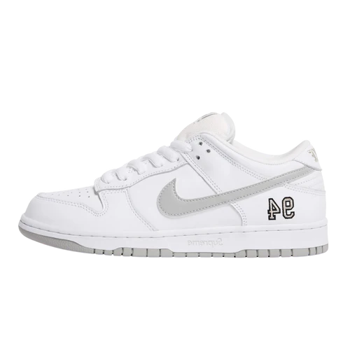Nike SB Dunk Low Supreme 94 White Metallic Silver