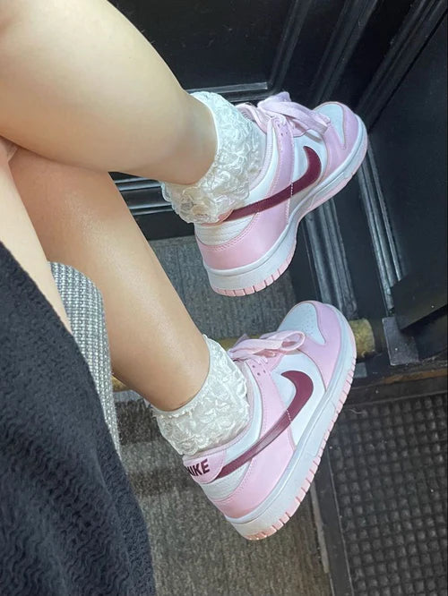 Nike Dunk Low Pink Foam Red White (GS) (CW1590-601) | SneakerClassics