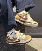 Nike Dunk Low Retro Khaki Team Red Pearl White (Women's) (IM6687-262) | SneakerClassics