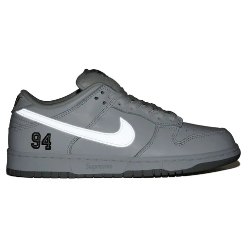 Nike SB Dunk Low Supreme 94 White Metallic Silver (HQ8487-100) | SneakerClassics