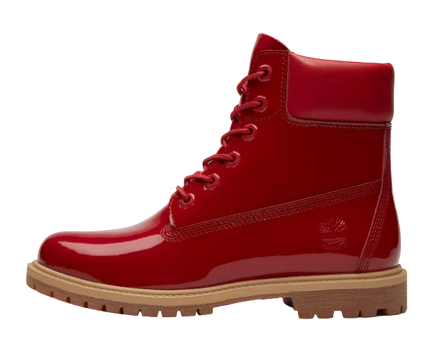 Timberland 6" Premium Waterproof Boot Patent Medium Red (Women's) (TB0A43F8-A5G) | SneakerClassics