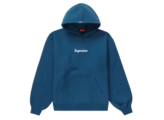 Supreme Box Logo Hooded Sweatshirt (FW23) Blue