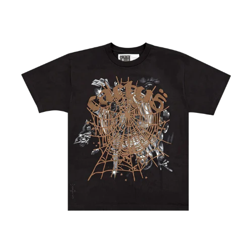 Sp5der x Travis Scott Cactus Jack Airbrush T-shirt Black (ETCJ-SP) | SneakerClassics