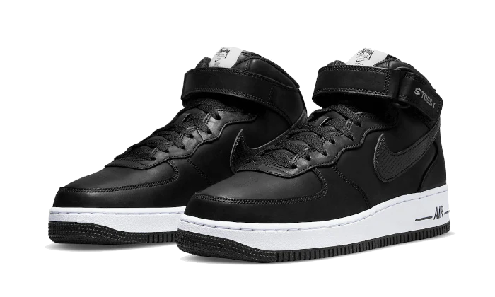 Nike Air Force 1 Mid Stussy Black White (DJ7840-001) | SneakerClassics