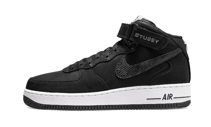Nike Air Force 1 Mid Stussy Black White