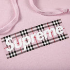 Supreme Burberry Box Logo Hooded Sweatshirt Light Pink (SUPREME-BURBERRY) | SneakerClassics
