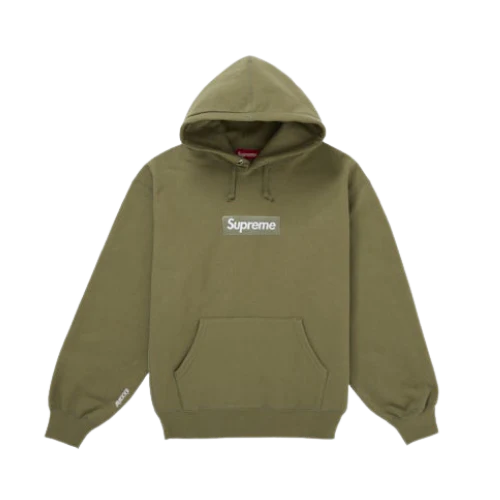 Supreme Box Logo Hooded Sweatshirt (FW25) Light Olive
