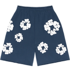 Denim Tears The Cotton Wreath Shorts Navy | SneakerClassics