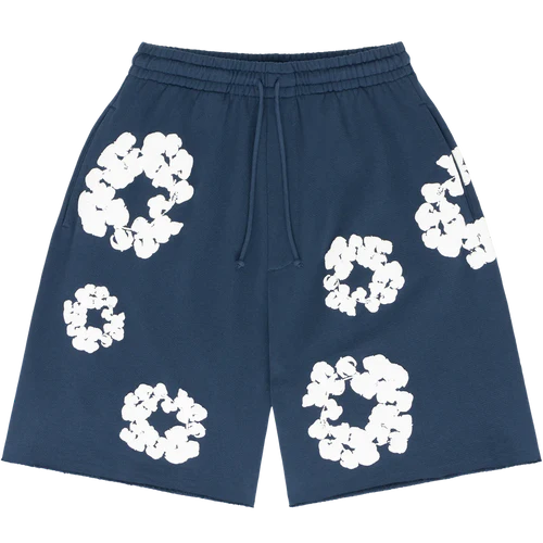Denim Tears The Cotton Wreath Shorts Navy