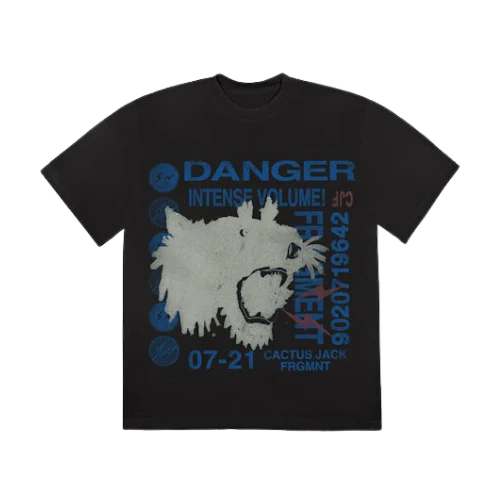 Travis Scott Cactus Jack For Fragment Danger Tee Washed Black (TRAVIS-SCOTT) | SneakerClassics
