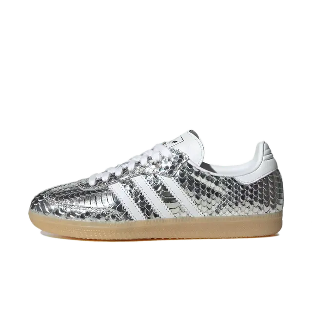 adidas Samba Patent Snakeskin Silver Metallic (Women's) (IH9016) | SneakerClassics