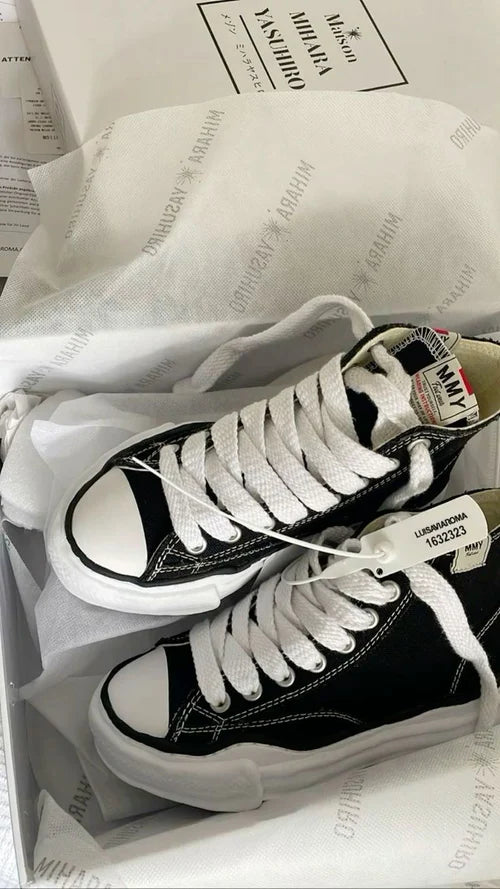 Maison Mihara Yasuhiro Peterson OG Sole Canvas High Black (A01FW701-BLK) | SneakerClassics