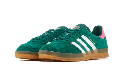 adidas Gazelle Indoor Collegiate Green Lucid Pink (Women's) (IG5929) | SneakerClassics