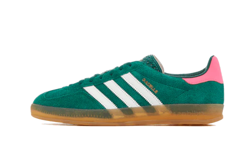 adidas Gazelle Indoor Collegiate Green Lucid Pink (Women's) (IG5929) | SneakerClassics