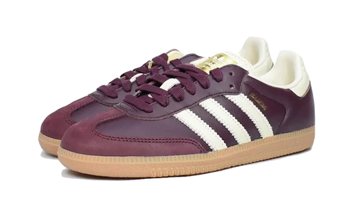 adidas Samba OG Maroon Gold Metallic (Women's) (ID0477) | SneakerClassics