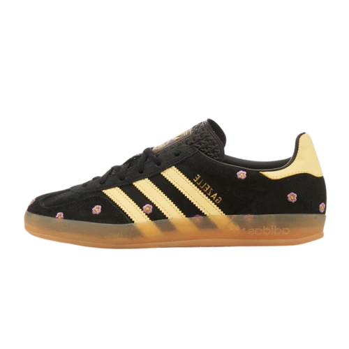 adidas Gazelle Indoor Core Black Almost Yellow Floral (Women's)