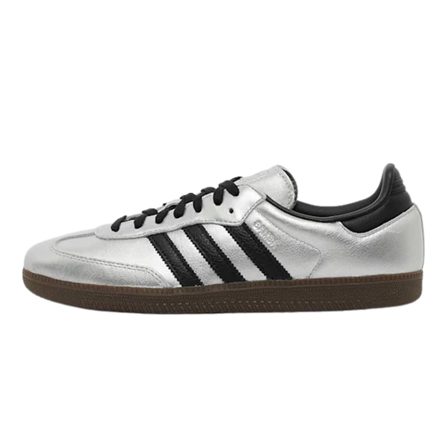 adidas Samba OG Silver Metallic Black Gum (Women's) (JI4218) | SneakerClassics