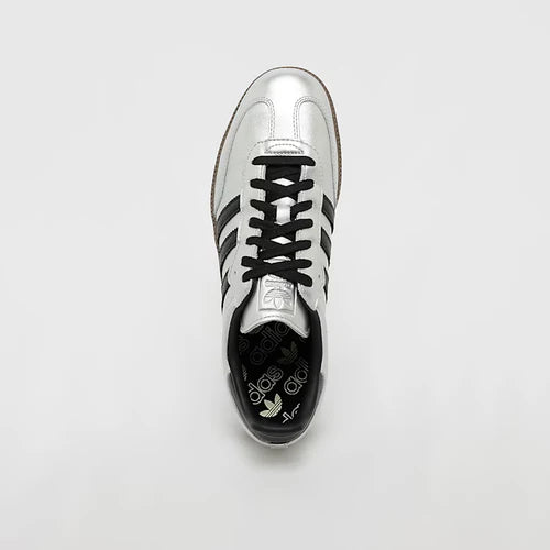 adidas Samba OG Silver Metallic Black Gum (Women's) (JI4218) | SneakerClassics
